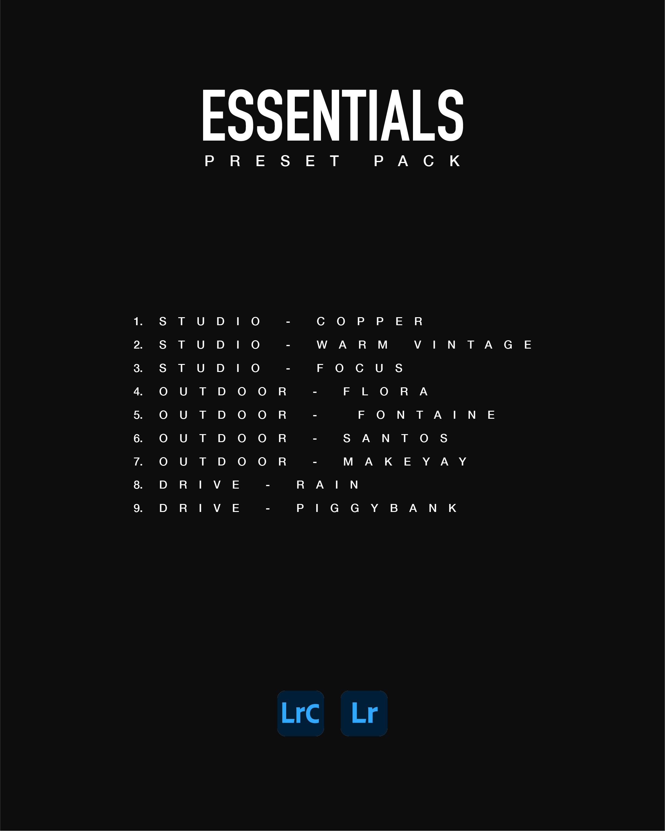 ESSENTIALS PRESET PACK